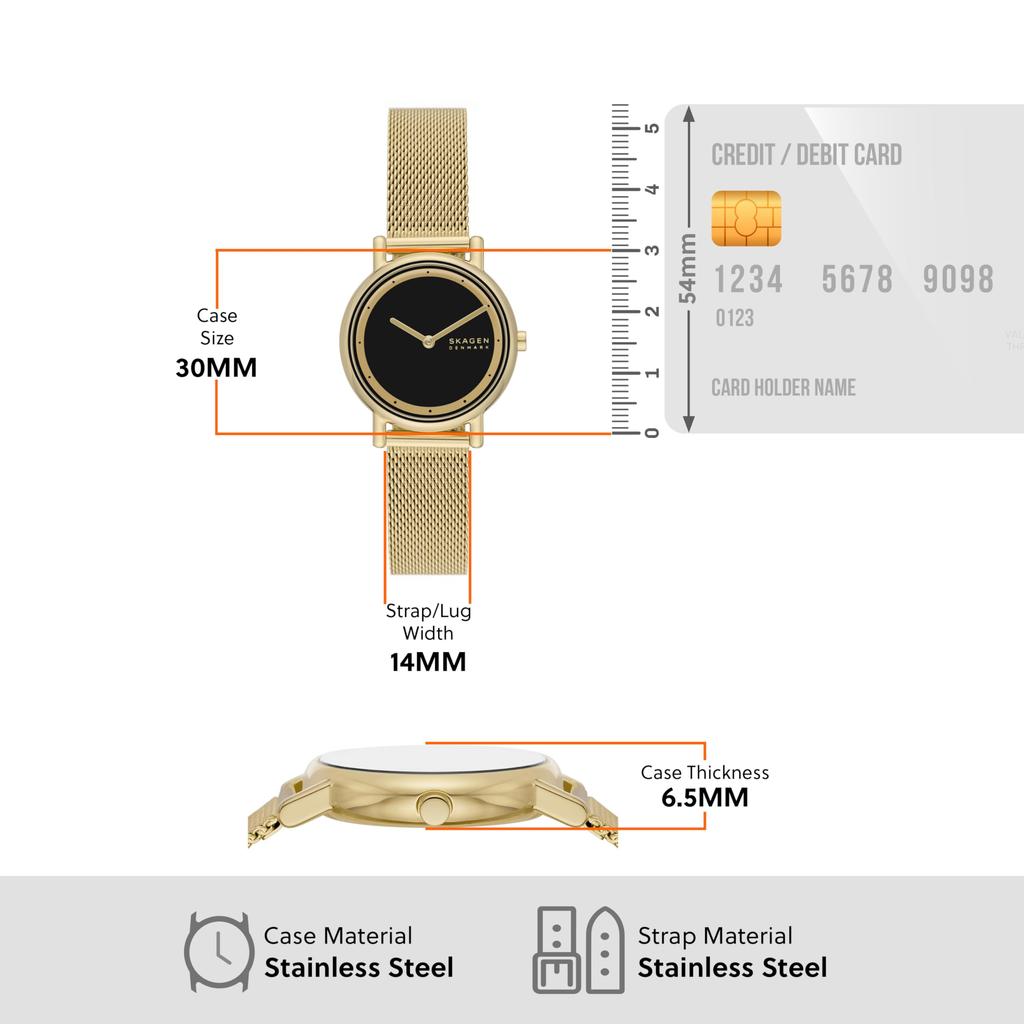 Skagen Signatur Lille Watch SKW3111 Women's Gold, Officially Imported