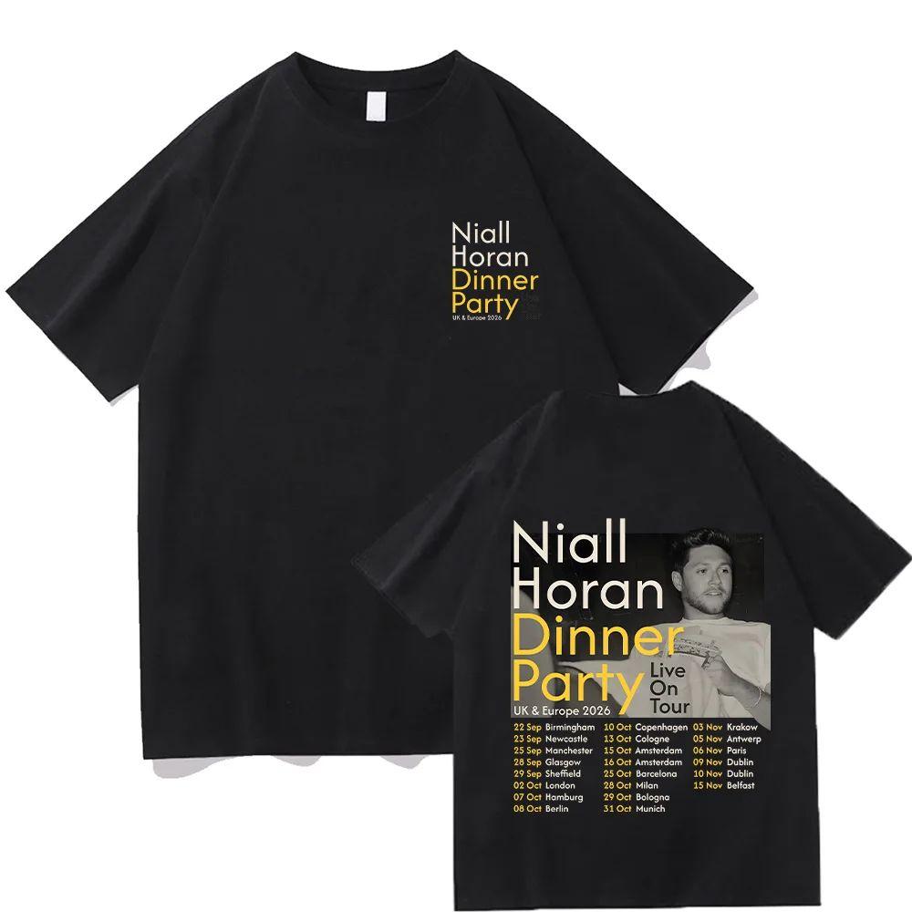 Y2k Oversized Fashion Popular Tee Niall Horan Dinner Party 2026 Tour Casual Loose TShirt ONeck Print Short Sleeve Unisex