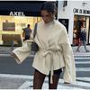 European American Women's V-neck Long Sleeve Loose Fit Jacket - Hot Selling