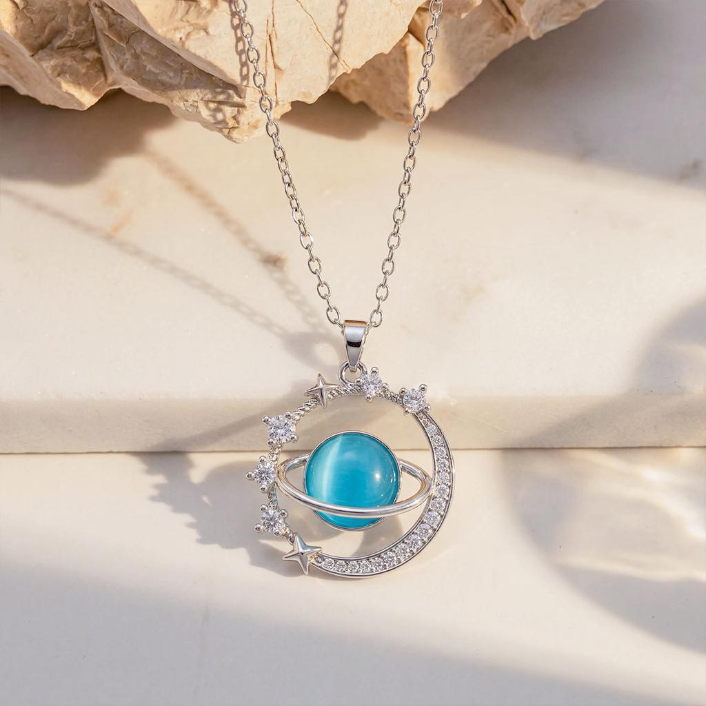 Necklace Women's New Dream Planet Series Exquisite Necklace Niche Design Light Luxury Fashion High-end Titanium Steel Accessories