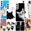 Cat Cute Kitten Cartoon Phnoe Case for Samsung Galaxy S26 S25 Edge S23 S24 Ultra S22 Plus S21 S20 FE Unique Cover Soft Coque Gal