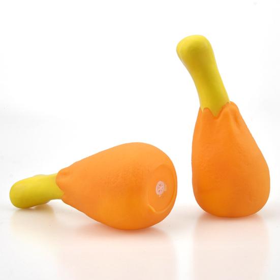 Chicken Leg Puppy Toy Elastic Interactive Toy PVC Squeaky Rubber Chicken Leg Pet Dog Toy for Home