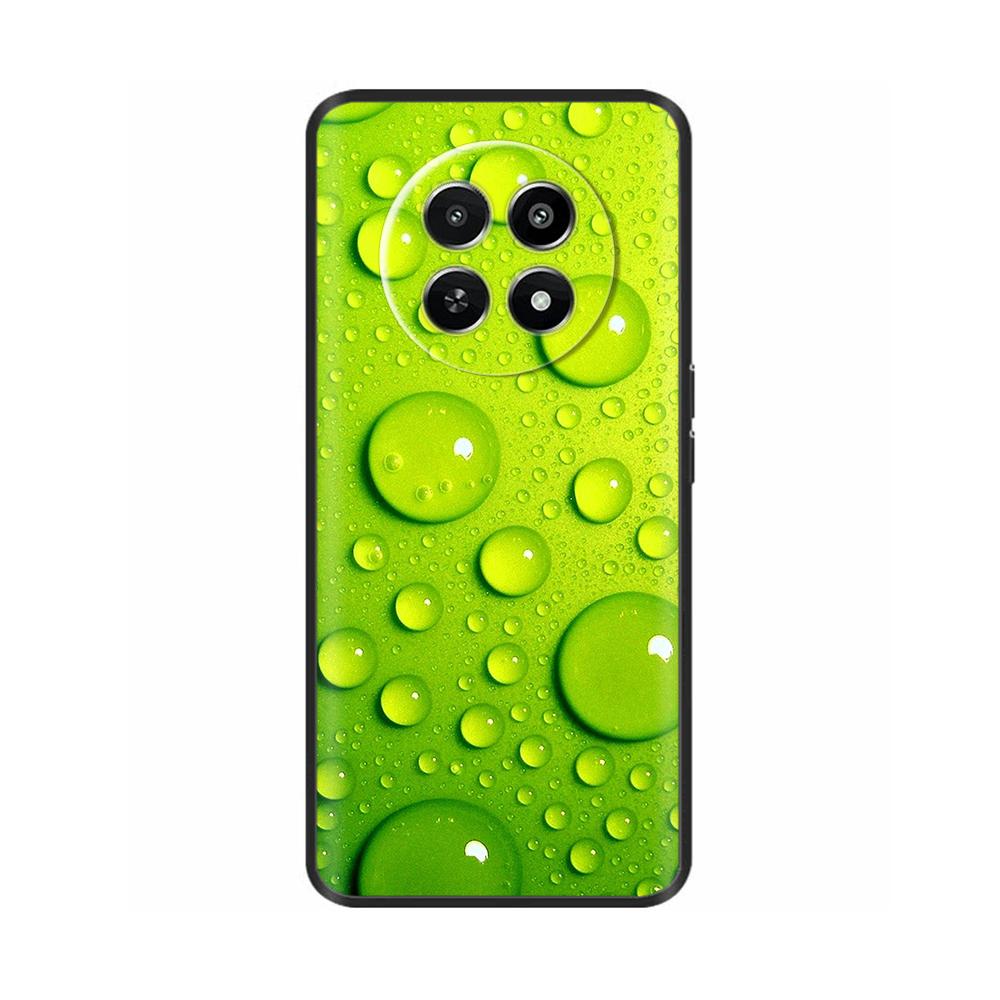Für Realme 12 5G 12X Handyhülle Cover Blumen Aufdruck Weiches Schwarzes TPU Fundas Für Realme12 12 X Bumper Schale Para Coque Etui Capas