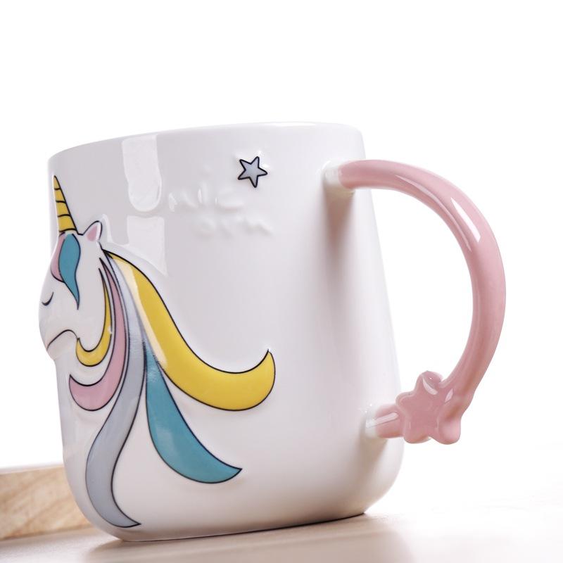 

Creative and cute gift cup, ceramic cup, mug, milk coffee cup, ceramic cup, gift cup 401-500ml білий