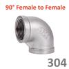 3/8"1/2" 1/4" Elbow 90/45 Degree Angled F/F Stainless Steel SS304 Female Male Threaded Pipe Fittings Reducer Plumbing connection