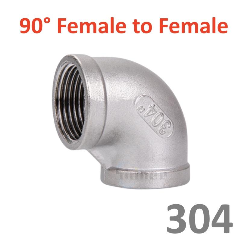 3/8"1/2" 1/4" Elbow 90/45 Degree Angled F/F Stainless Steel SS304 Female Male Threaded Pipe Fittings Reducer Plumbing connection