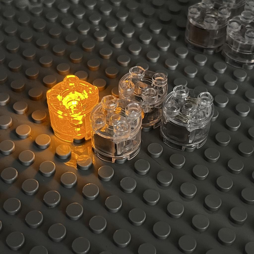 Nuovi 1/2/5 Pezzi Moc 8 Colori 2X2 Punti Luce LED Con Batteria Accessori Mattoncini Classici Educativi Blocchi da Costruzione Luminescenti Bambini