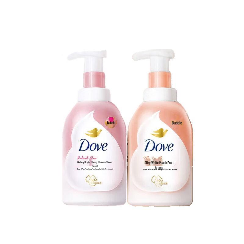 Dove Foaming Shower Milk Duo Set (Cherry Blossom & White Peach)