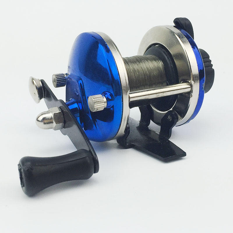 Tragbare Mini-Eisangelrolle aus Vollmetall 3.6:1 Winter Wheel River Plate Baitcast Coil Roller Spinning Fishing Boat Reels