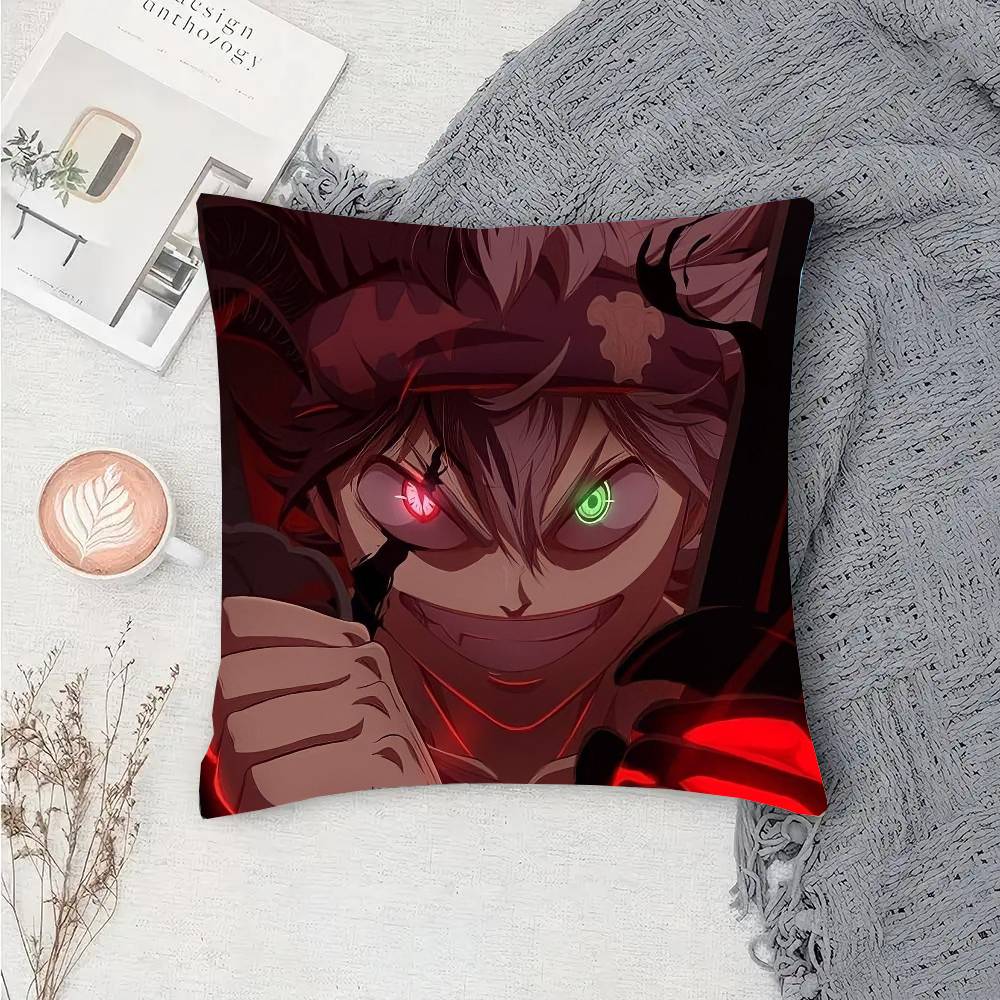 Animation BBlack Clover Pillow Case Fashion Square Pillowcase Bedroom Sofa Room Ins Decoration Leisure