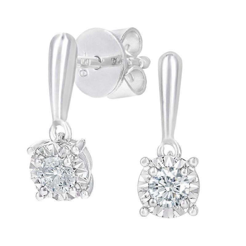 Boucles d'oreilles diamant unique