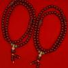 Bracciale di alta gamma a più giri con Pixiu color cinabro e perline buddiste