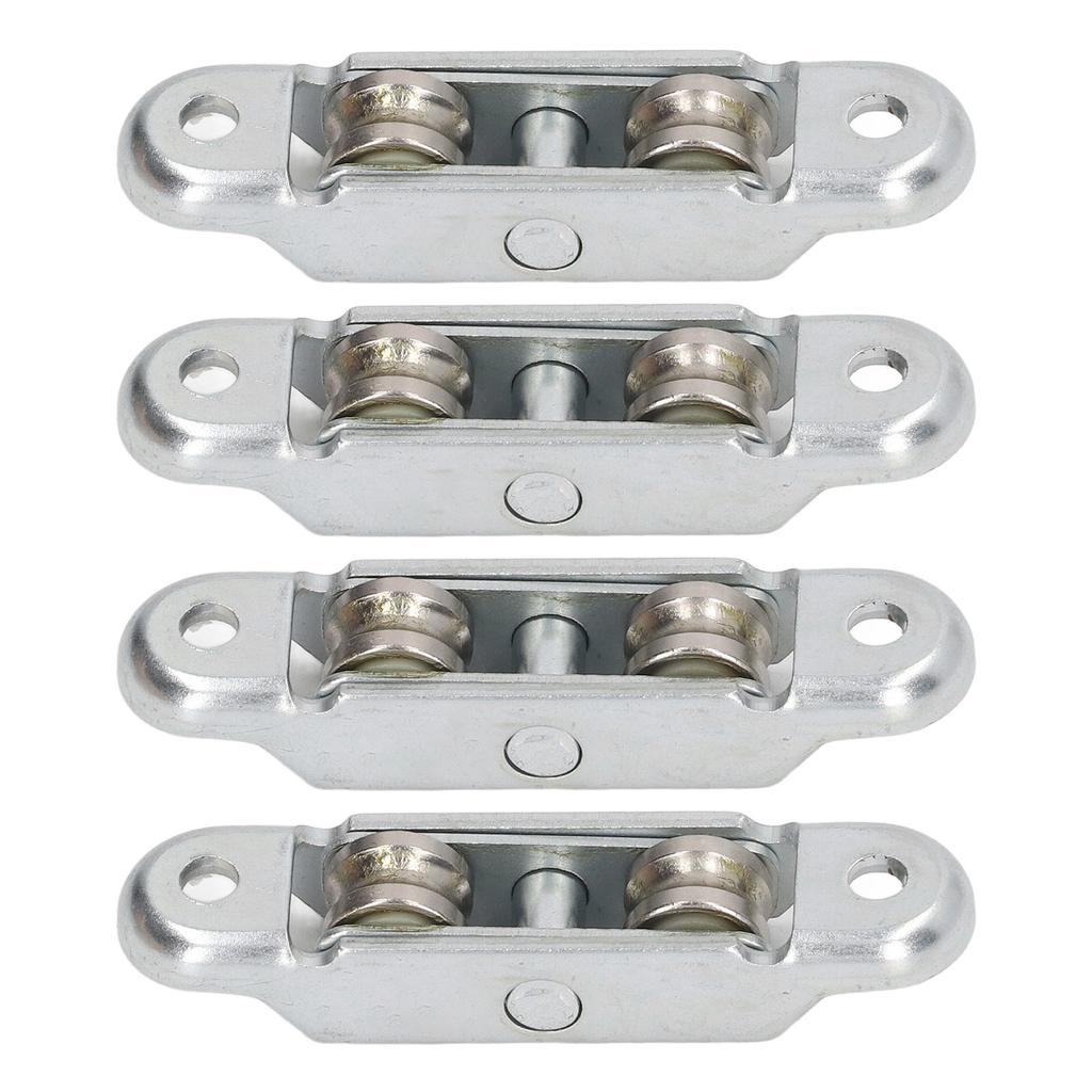 4Pcs Wheel Roller Pulley with Slot Stainless Steel Sliding Door Window Double Roller Pulley 16mm