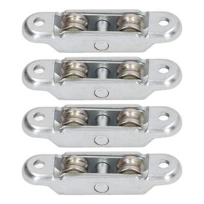 4 Stück Radrolle mit Nut Edelstahl Schiebetür Fenster Doppelrolle 16mm