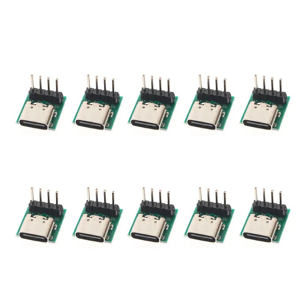 10PCS TYPE-C DIY USB PCB Board Double-sided USB3.1 16P PCB Electronic Test Board