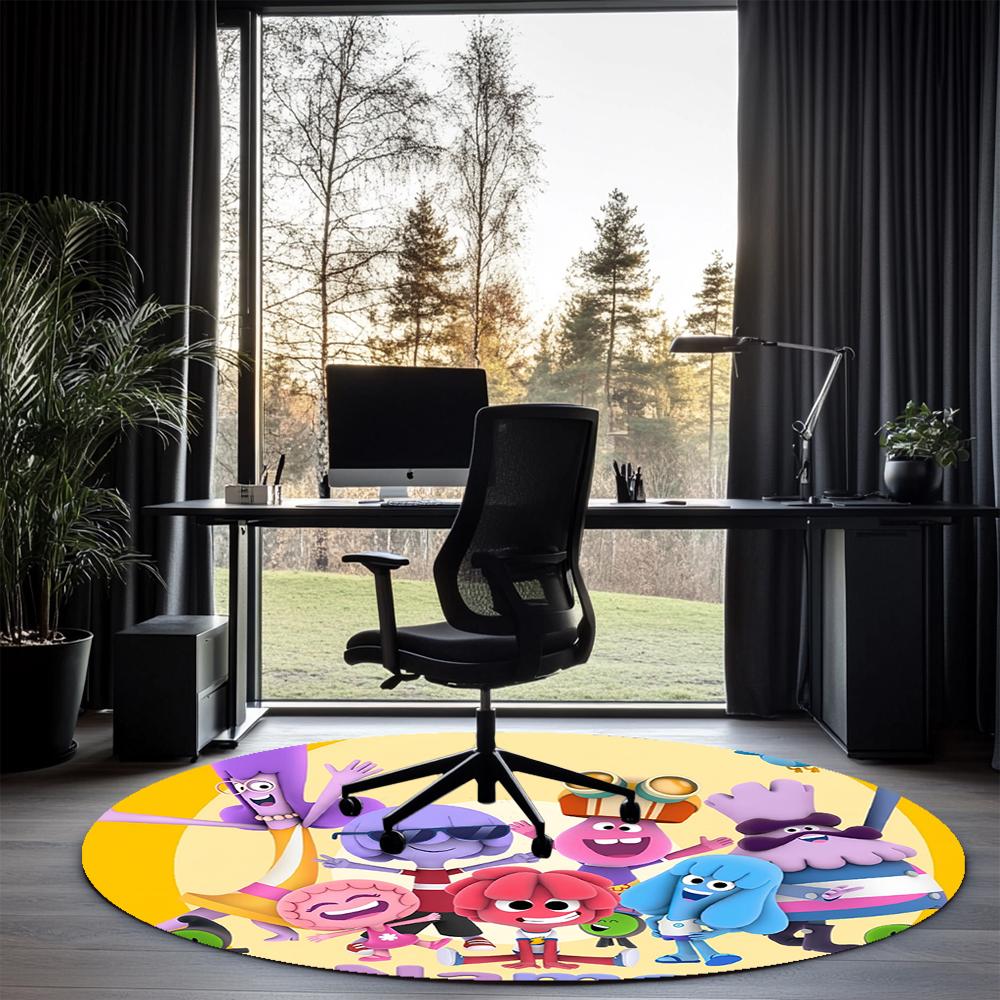 Custom Name Jelly Jamm Printed Round Rug Carpet Chair Rug Area Rug Entryway Doormats,for Office Chair Living Room Bedroom Kitchen Room.