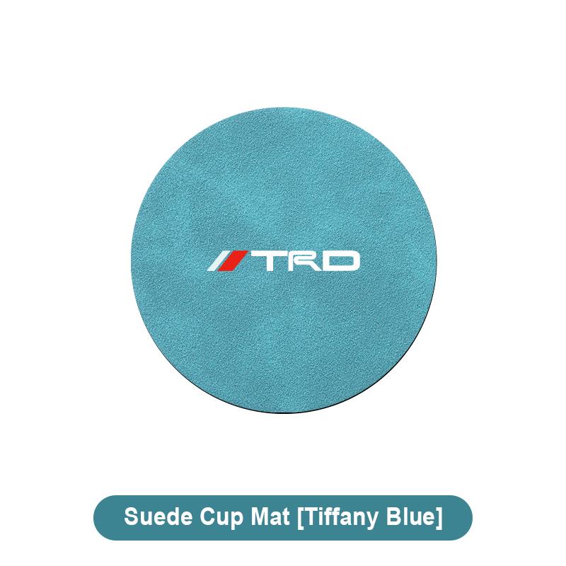 1pcs Suede Car Coaster Mat Water Cup Slots Non-Slip Pad for Toyota Corolla TRD GR Yaris Chr Auris RAV4 Land Cruiser Camry Highlander