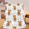 Highland Cow Blanket Soft Flannel Blanket Animal Print Sofa Blanket Print Blanket