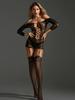 Sexy Lingerie Bodycon Dress Fishnet Hollow Clubwear Open Crotch Perspective Sleepwear Female Lingerie Bodystocking Nightwear