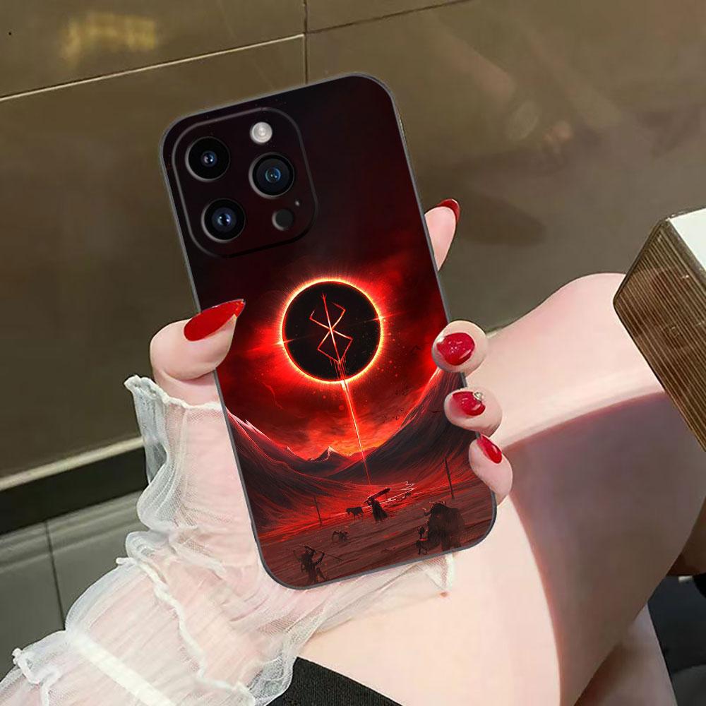 Comic B-Berserk Guts Cover Phone Case For Iphone Apple 17 AIR 16E 16 15 14 13 12 11 Pro XR Max 8 7 Plus TPU Case Funda Shell