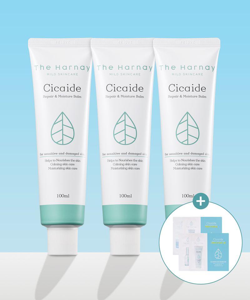 [Triple Large Size] Cicaide Balm 100ml x 3 (Free Gift: 4  Good Makeup  Trial Kits)