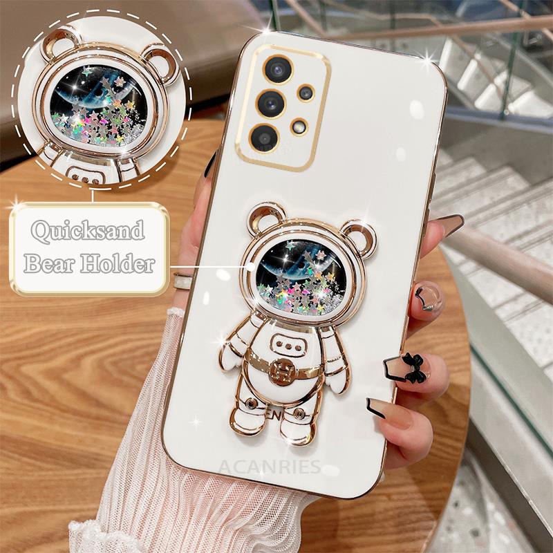 

A 53 52s 32 Блестящий чехол с держателем зыбучих песков для Samsung Galaxy A53 A52 A32 A33 A73 A72 A23 A13 4g 5g силиконовый чехол-подставка A71 4G