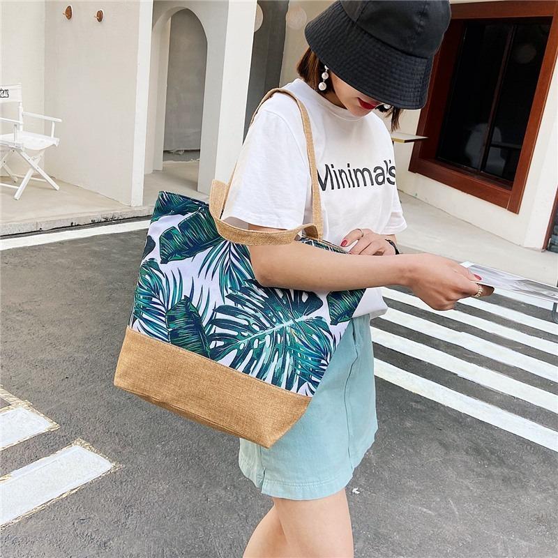Summer Beach Holiday Shopping Handbag Travel Shoulder Print Pattern Unisex