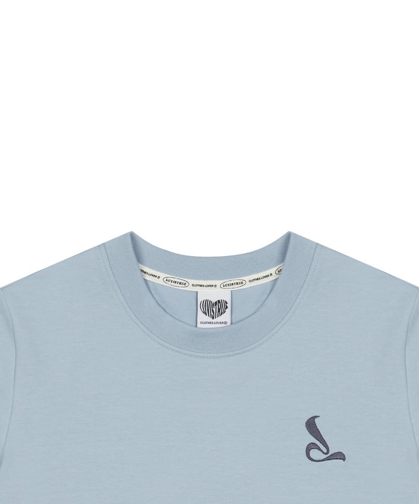 LUVISTRUE Curved L Set Tee(Sky Blue)