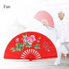 Folding Fan, Chinese Style, for Kung Fu, Tai Chi, and Dance, Easy to Open and Close, Folding Fan, Decorative Gift, Includes Fan Bag (Red)