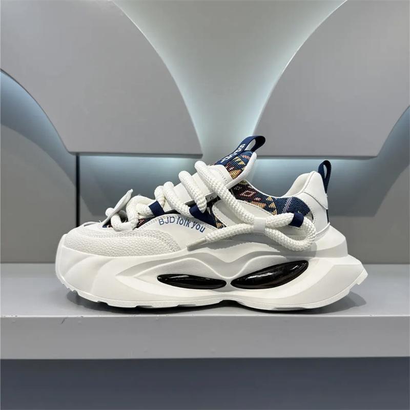 

Весенняя студенческая трендовая универсальная повседневная обувь мужская на толстой подошве износостойкая противоскользящая удобная обувь для бега дизайнерские кроссовки 44 синий