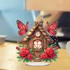 Acryl Sonderform Zug Herz 5D DIY Diamantkunst Tischdekorationen Diamantmalerei Desktop-Dekore für Heim- und Bürodekoration