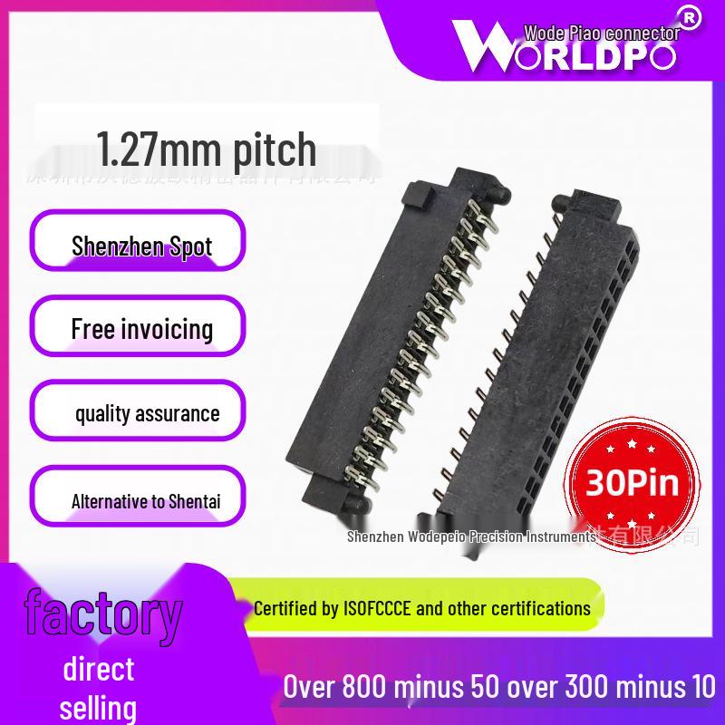 SFM-115-02-L/S-D-LC/A-K-TR: 30-Pin 1.27mm Pitch Dual-Row Female Board Connector