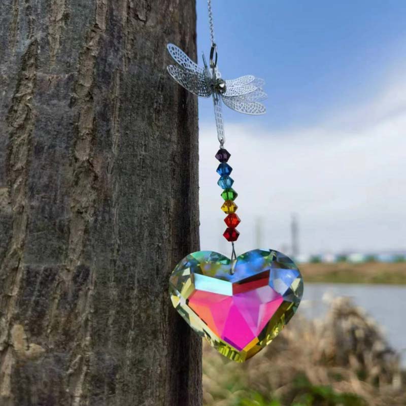 Crystal Sun Catchers Dragonfly Suncatchers Window Rainbow Maker Hanging Crystal Prisms Pendant Ornament Window Decoration