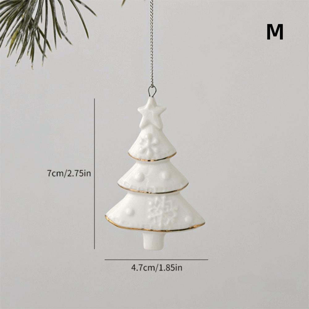 Ceramic Crafts Christmas Ceramic House Pendant Painting Pendant Ornament Merry Christmas Party