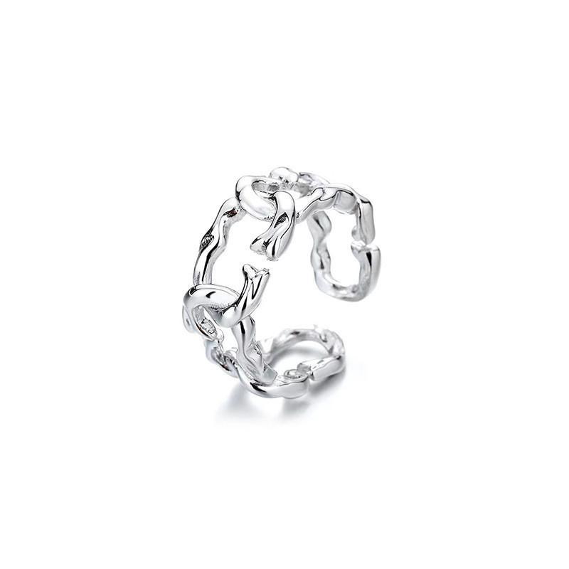 Luxurious Cold Aesthetic Geometric Ring With Adjustable Size For Modern Fashion Lovers