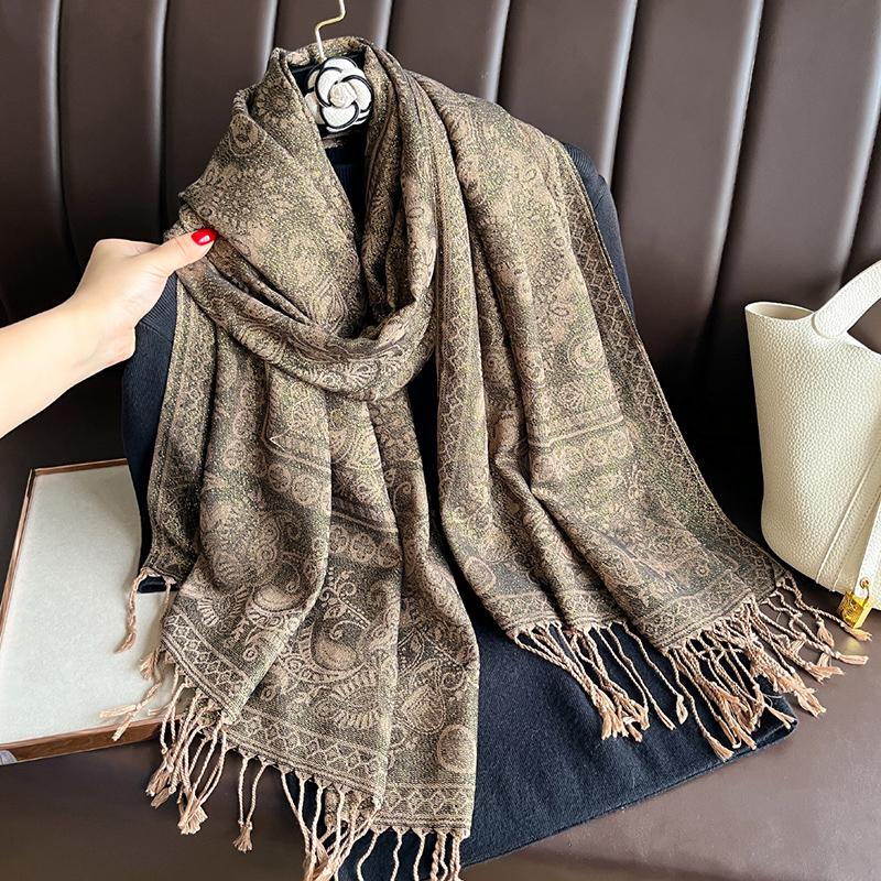 

Luxury Brand Autumn Cashmere Pashmina Shawl Women Wrap Warm Winter Scarve Design Print Female Stoles Scarf Lady Outdoor Bufanda 70 x 190cm