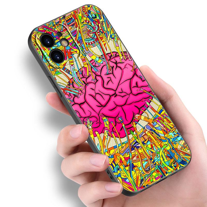 Medizinische Menschliche Organe Gehirn Meridian Niere Hohe Fall Für Apple iPhone 14 13 12 Mini 11 Pro Max 7 8 XR X XS 7 8 Plus SE 2020 2022