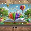 2D plane, 1 piece 2D plane banner "Vibrant and creative background for Children's Day, Reading Day and Birthday Party"
