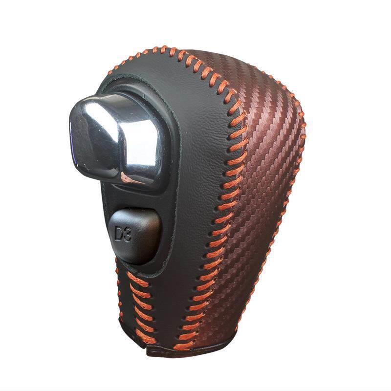 Kompatibel mit 07-26 Honda CRV/Civic Echtleder Schalthebelknaufabdeckung für Automatikgetriebe.