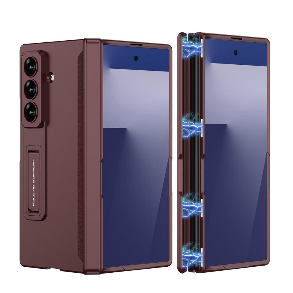 Magnetic Hinge All-included Case for Samsung Galaxy Z Fold 7 6 Ultra-thin Shockproof Stand Matte Cover for Samsung Z Fold7 Case
