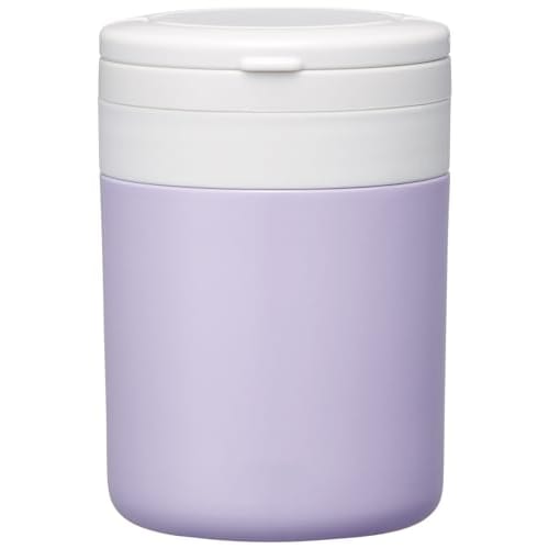 Skater Insulated Soup Jar, 300ml, with Folding Handle, Antibacterial, Lilac Gray, LJFO3AG68031