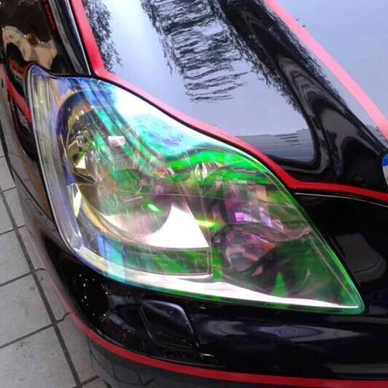 30CM X 100CM Car Styling Chameleon Headlight Taillight Vinyl Tint Sticker Light Film Wrap Sheet.