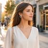 Laurel Leaf Hoop Earrings for Women, Silver Plated Earrings, Elegant Circular Earrings, Fashion Jewelry for Party Daily Wear