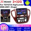 Android  Head Unit For Toyota HighLander 2000-2007,Kluger Carplay Auto Car Radio Multimedia Video Player Navigation GPS 4G WIFI QLED