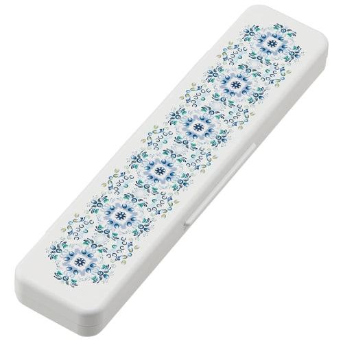 Skater Chopsticks and Spoon Set, Bento Box, Adult, Antibacterial, Combo Set, 18cm, Non-Clinking, Made In Japan, Tenpyo Pattern, Dreamy, Dark Blue, CCS