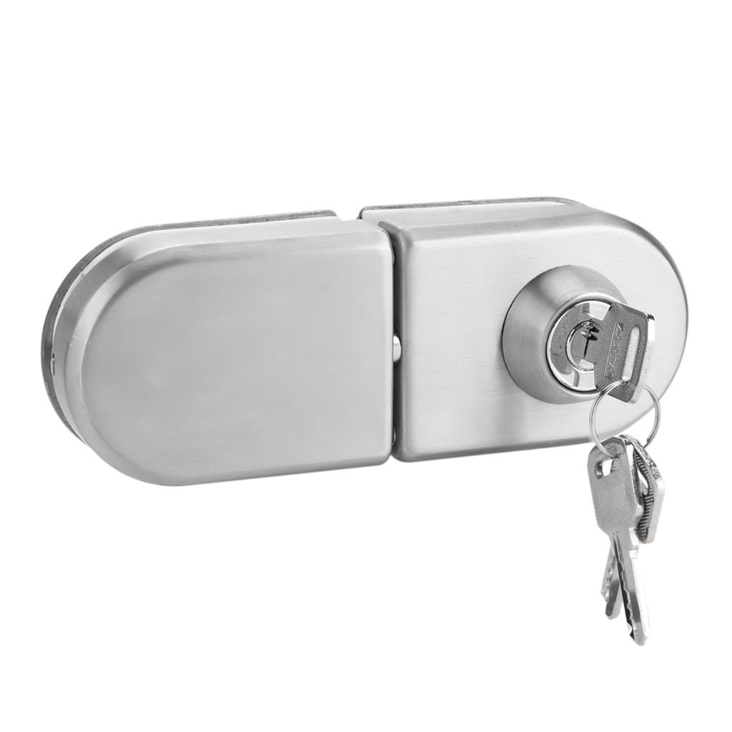 Glass Door  , Stainless Steel Lock with Keys for 10 To 12mm Frameless Glass Easy Installation Home Hotel Bathroom Use