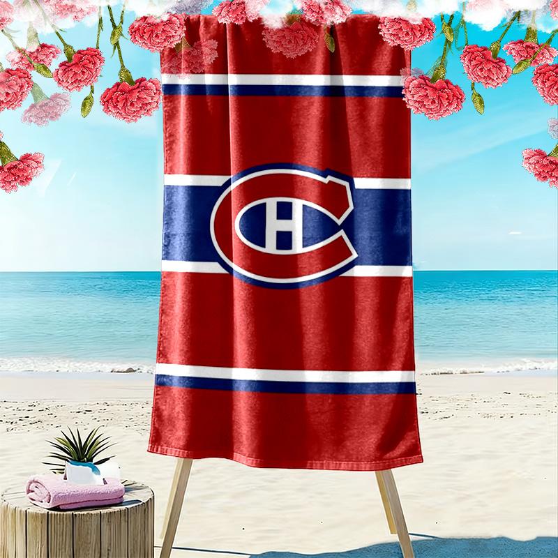 Montreal Canadiens Druck Strandtuch, Großes Weiches Schnelltrocknendes Handtuch für Strand Camping Schwimmen