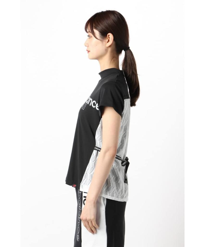 Tricou de golf cu mânecă scurtă și guler înalt Quick 0 [New Balance] (Absorbant de apă, Uscător, Elastic) / Pentru femei / 012-2166507 010_Negru [S]