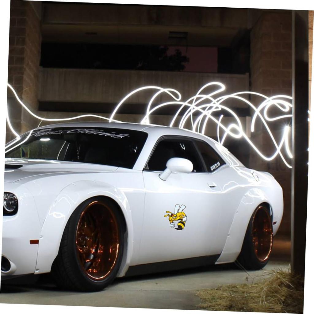 5pcs Strong Bee Creative Car Sticker Auto Animal Sticker Bumper Sticker 3d Car Sticker