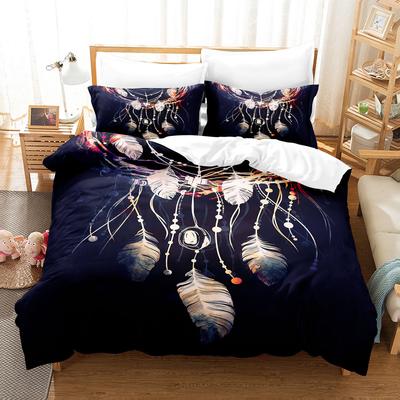 Dream Catcher Feather Bedding Kit Size Digital Printing Three-Piece Set